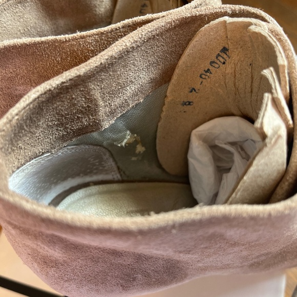 Tan suede open toe bootie- Ann Taylor - Picture 4 of 5